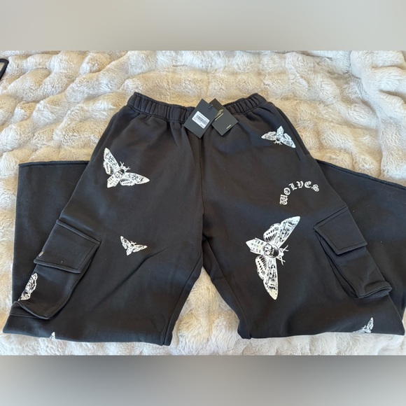 Darc Sport Pants - Darc Sport Black Pants with White Graphic